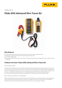 Thumbnail of document Data Sheet - 2052 Advanced Wire Tracer Kit